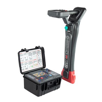 Localizzatore di cavi sotterranei grigio con rilevamento multifrequenza